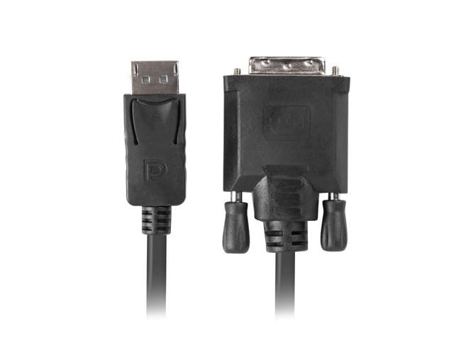 Lanberg Kabel DisplayPort v1.2 DVI-D(24+1) 1.8M czarny                  CA-DPDV-10CU-0018-BK