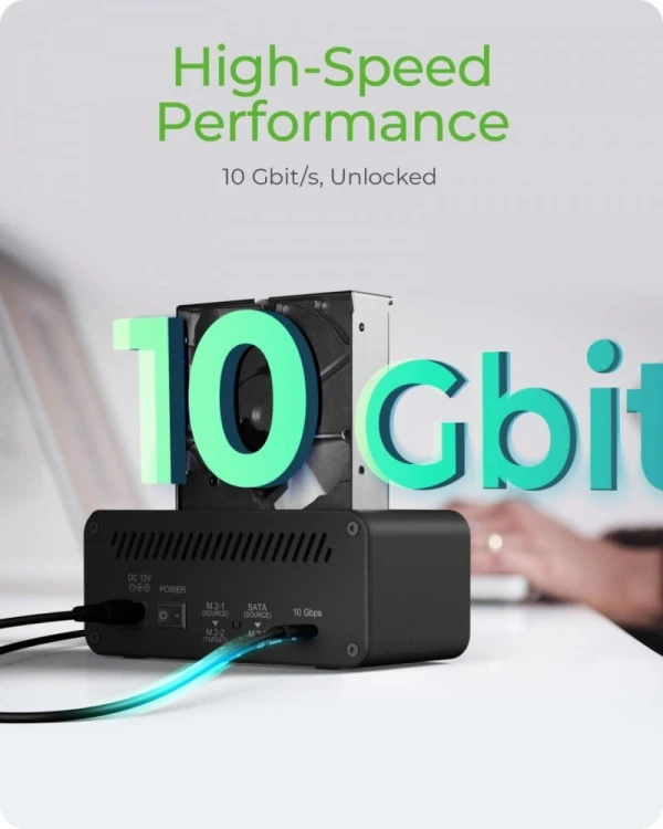 IcyBox Stacja dokująca IB-2924MSCL-C31 Docking &amp; CloneStation                    1x 2,5"/3,5" do 1x M.2 NVMe &amp; M.2 NVMe do M.2 NVMe