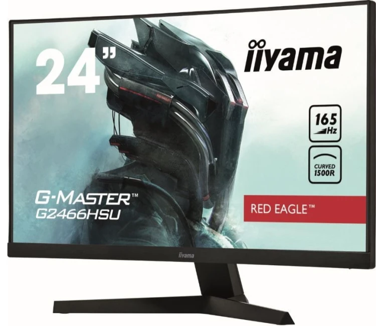 IIYAMA Monitor 23.6 cale G2466HSU-B1,FHD,VA,165HZ,1500R,1MS,DP,HDMIx2,USBx2