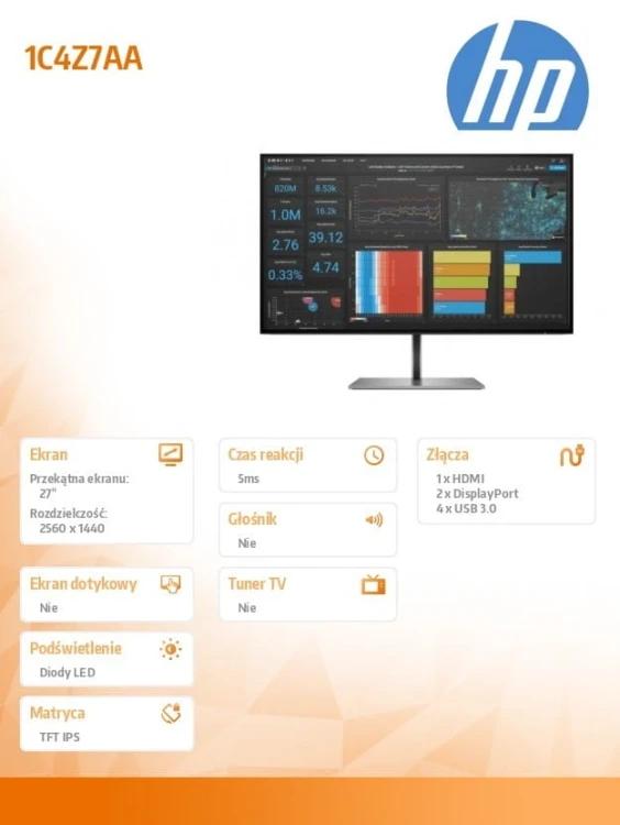 HP Inc. Monitor Z27q G3 QHD  1C4Z7AA