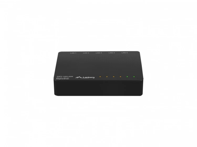 Lanberg Switch POE + Desktop 5 port 1GB DSP3-1005-60W