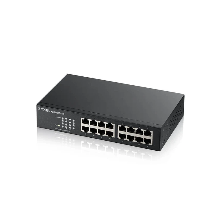 Zyxel Przełącznik niezarządzalny GS1100-16-EU0103F 16x Gigabit Unmanaged Switch                  GS1100-16-EU0103F