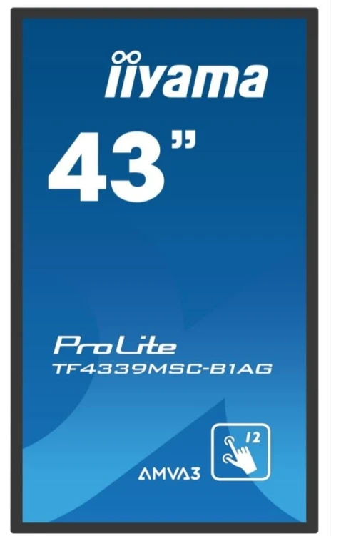 IIYAMA Monitor wielkoformatowy 43 cale TF4339MSC-B1AG,AMVA,HDMIx2,DP,RJ45,IP54,24/7,POJ.12p