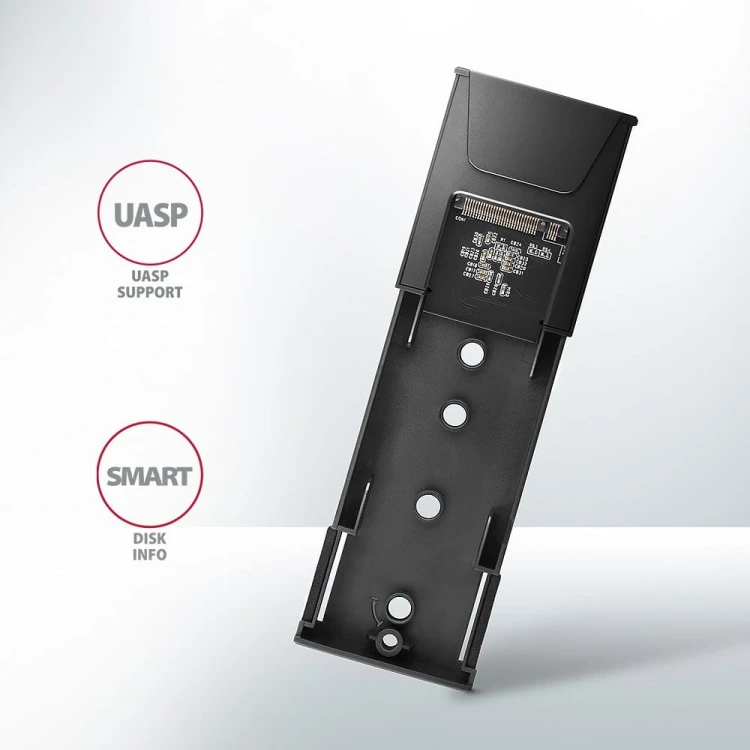 AXAGON EEM2-GTS2 Obudowa zewnętrzna aluminiowa bezśrubowa USB-C 3.2 Gen 2 M.2 NVMe &amp; SATA SSD + USB-A - USB-C redukcja