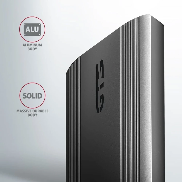 AXAGON EEM2-GTS2 Obudowa zewnętrzna aluminiowa bezśrubowa USB-C 3.2 Gen 2 M.2 NVMe &amp; SATA SSD + USB-A - USB-C redukcja