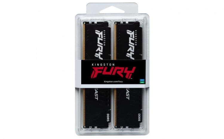 Kingston Pamięć DDR5 Fury Beast 32GB(2*16GB)/5600 CL36 czarna EXPO