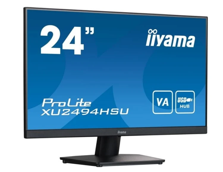 IIYAMA Monitor 23.8 cale XU2494HSU-B2 VA,FHD,HDMI,DP,2xUSB3.0,SLIM,2x2W