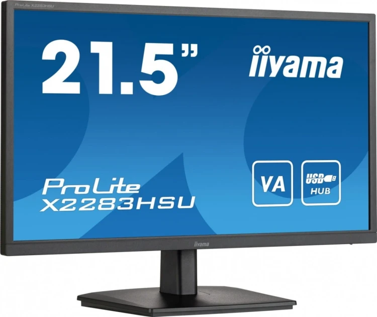 IIYAMA Monitor 21.5 cala X2283HSU-B1 VA,HDMI,DP,2x2W,2xUSB,1ms,VESA