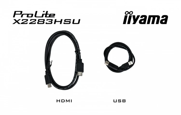 IIYAMA Monitor 21.5 cala X2283HSU-B1 VA,HDMI,DP,2x2W,2xUSB,1ms,VESA