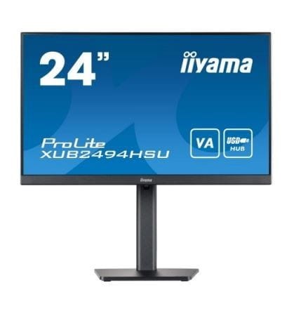 IIYAMA Monitor 23.8 cala XUB2494HSU-B2 VA,FHD,HDMI,DP,2xUSB3.0,HAS,2x2W