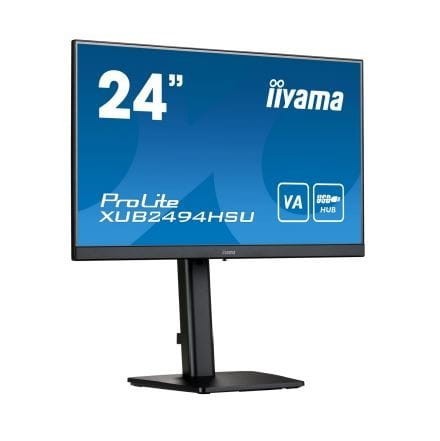 IIYAMA Monitor 23.8 cala XUB2494HSU-B2 VA,FHD,HDMI,DP,2xUSB3.0,HAS,2x2W