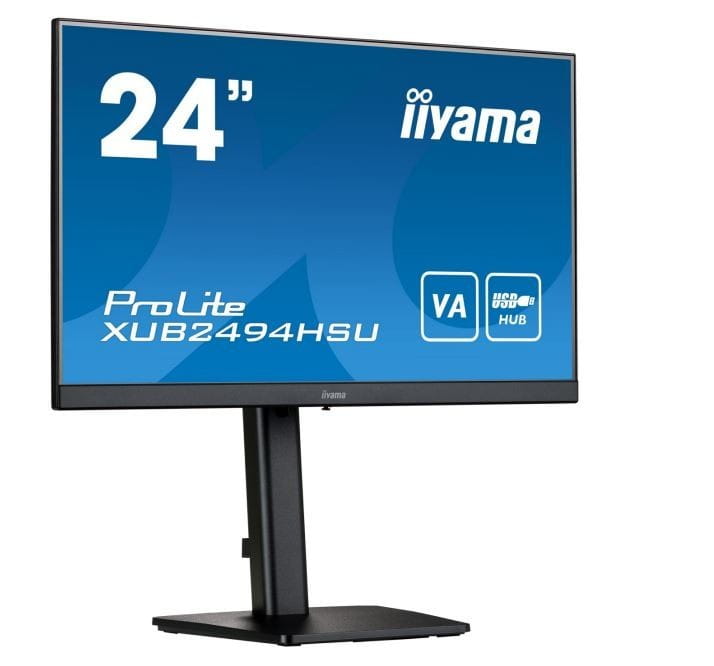 IIYAMA Monitor 23.8 cala XUB2494HSU-B2 VA,FHD,HDMI,DP,2xUSB3.0,HAS,2x2W