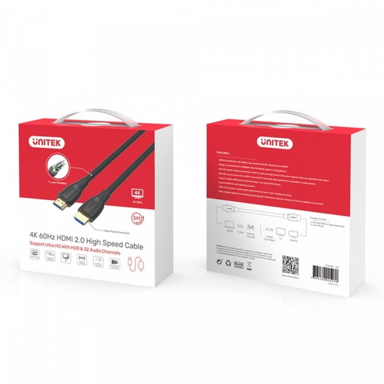 Unitek Kabel HDMI High Speed 2.0; 4K  7m C11068BK