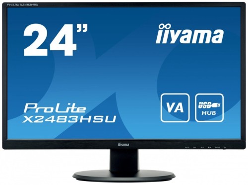 IIYAMA Monitor 23.8 cala X2483HSU-B5 VA,HDMI,DP,USBx2,2x2W,ACR-80M:1