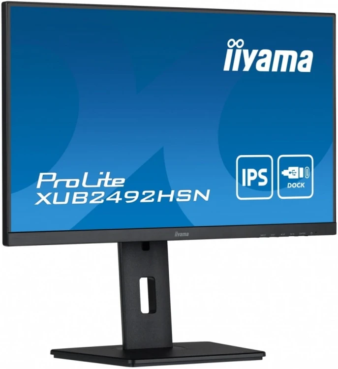 IIYAMA Monitor 24 cale XUB2492HSN-B5 IPS,USB-C Dock,HDMI,DP,DaisyChain,HAS