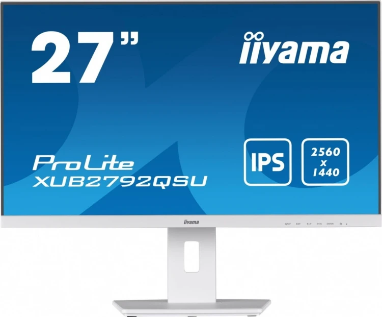 IIYAMA Monitor 27 cali 'XUB2792QSU-W5 IPS,WQHD,HDMI,DP,DVI,HAS(150mm),biały