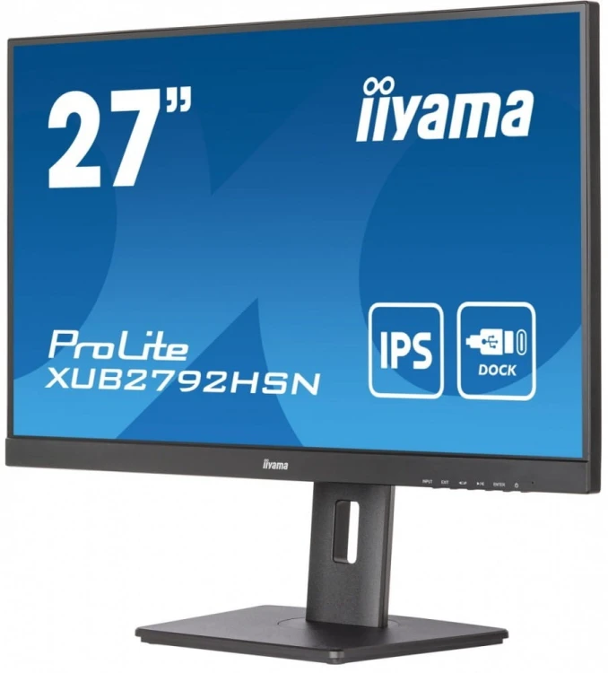 IIYAMA Monitor 27 cali XUB2792HSN-B5 IPS,FHD,HDMI,DP,USB-c Dock,HAS(150mm)