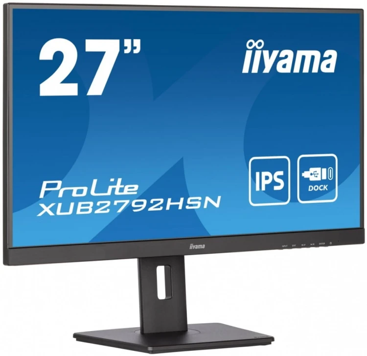 IIYAMA Monitor 27 cali XUB2792HSN-B5 IPS,FHD,HDMI,DP,USB-c Dock,HAS(150mm)
