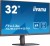 IIYAMA Monitor 32 cale XUB3294QSU-B1 VA,WQHD,HDMI,DP,HAS(150mm),USB3.0,2x2W