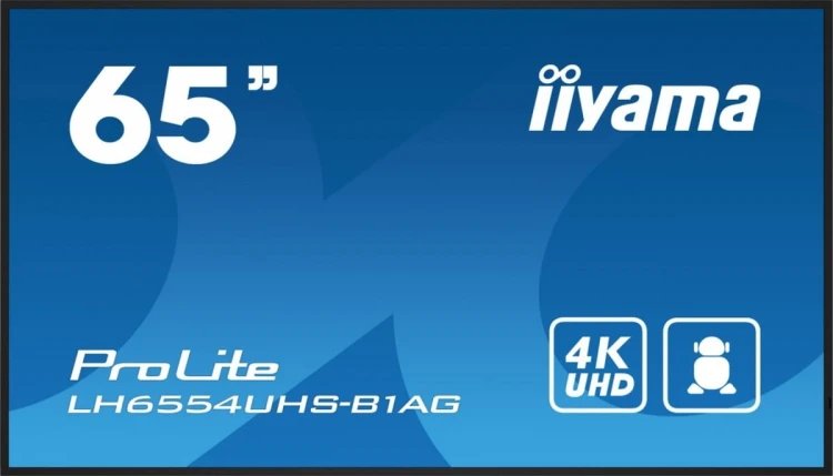 IIYAMA Monitor wielkoformatowy 64.5 cala LH6554UHS-B1AG 24/7,IPS,ANDROID.11,4K,SDM,2x10W