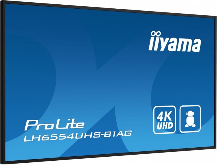 IIYAMA Monitor wielkoformatowy 64.5 cala LH6554UHS-B1AG 24/7,IPS,ANDROID.11,4K,SDM,2x10W