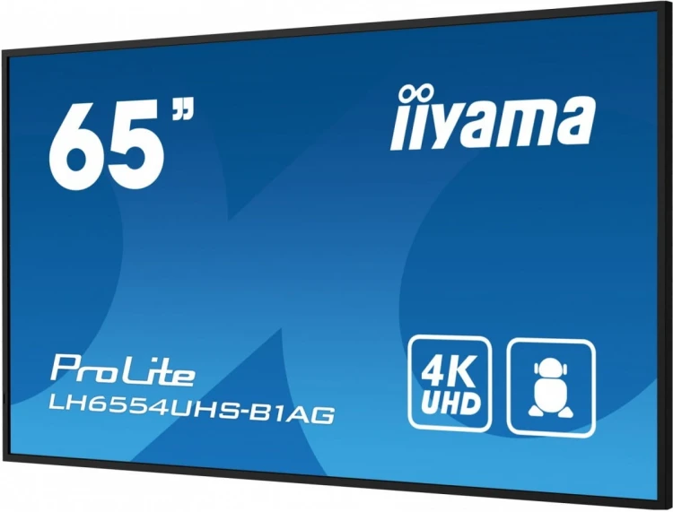 IIYAMA Monitor wielkoformatowy 64.5 cala LH6554UHS-B1AG 24/7,IPS,ANDROID.11,4K,SDM,2x10W