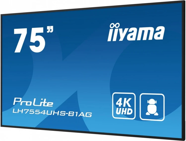IIYAMA Monitor wielkoformatowy 75 cala LH7554UHS-B1AG 24/7,IPS,ANDROID.11,4K,SDM,2x10W