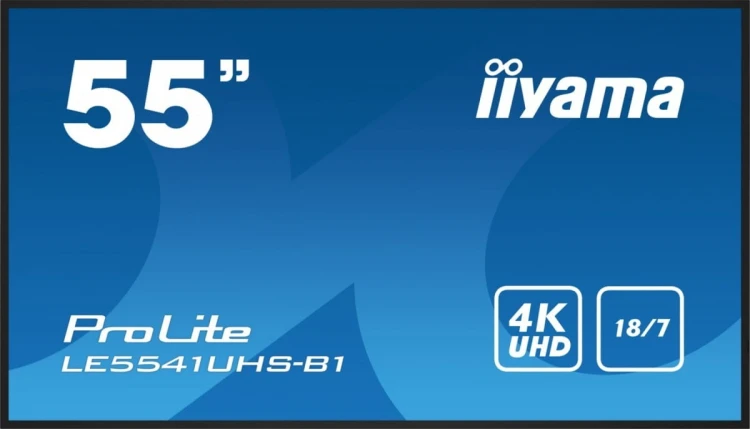 IIYAMA Monitor 55 cali LE5541UHS-B1 IPS,4K,18/7,LAN,USB,HDMI