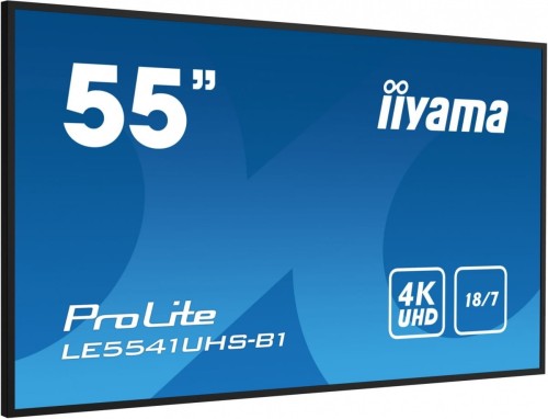 IIYAMA Monitor 55 cali LE5541UHS-B1 IPS,4K,18/7,LAN,USB,HDMI