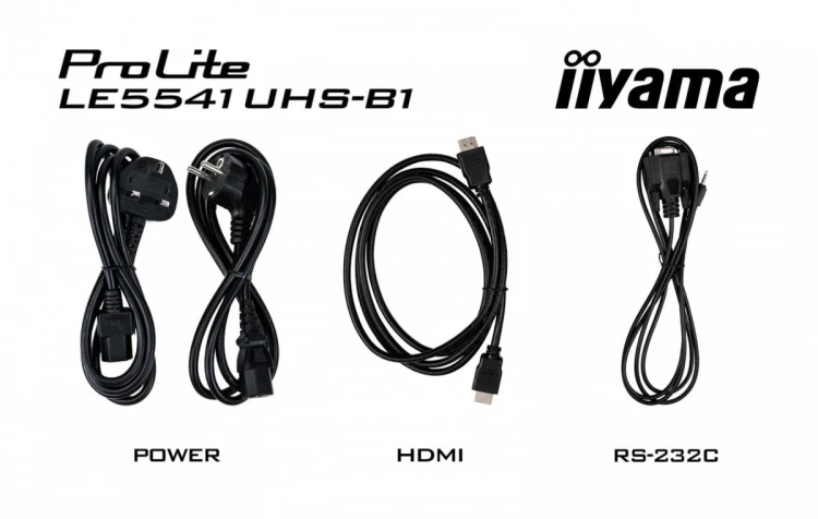 IIYAMA Monitor 55 cali LE5541UHS-B1 IPS,4K,18/7,LAN,USB,HDMI