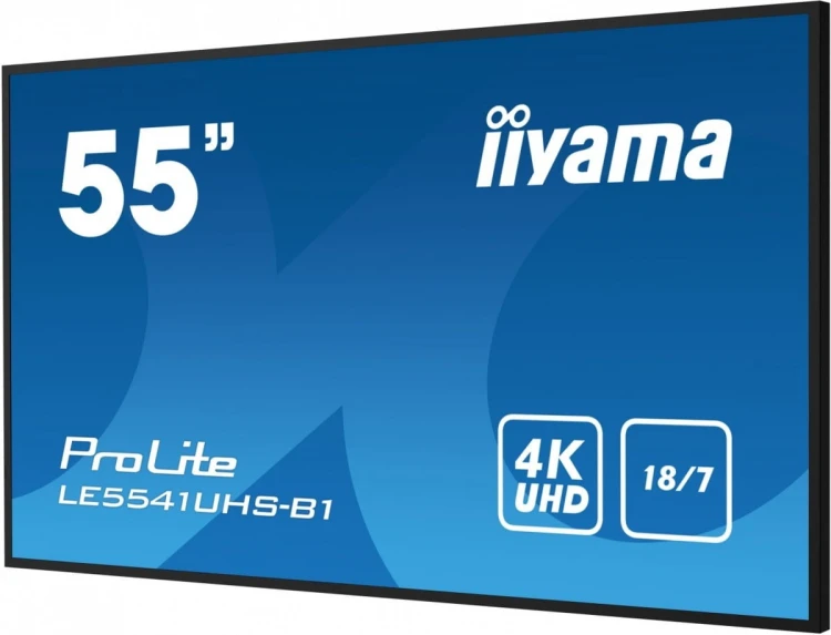 IIYAMA Monitor 55 cali LE5541UHS-B1 IPS,4K,18/7,LAN,USB,HDMI