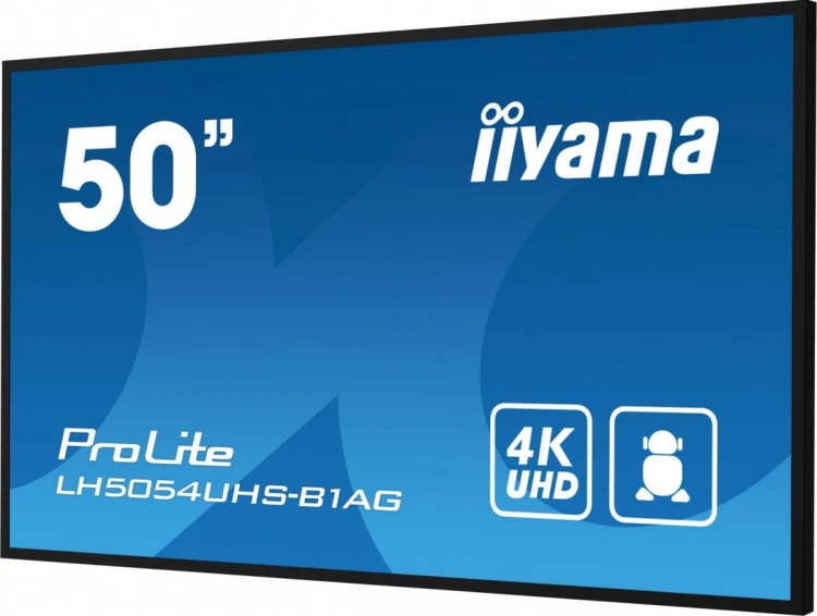 IIYAMA Monitor 50 cali LH5054UHS-B1AG 24/7, VA, ANDROID.11, 4K, SDM, 2x10W