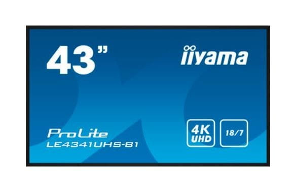 IIYAMA Monitor wielkoformatowy 43 cale LE4341UHS-B1 IPS,4K,18/7,LAN,USB,HDMI