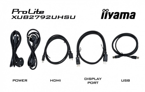 IIYAMA Monitor 27 cali  XUB2792UHSU-B5 4K,IPS,DVI,DP,HDMI,PIP,250cd,USB3.0