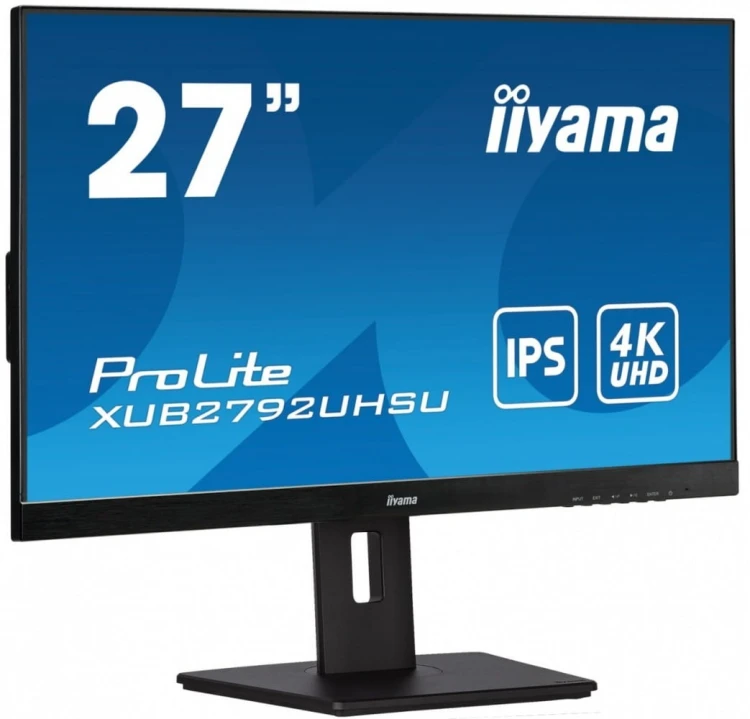 IIYAMA Monitor 27 cali  XUB2792UHSU-B5 4K,IPS,DVI,DP,HDMI,PIP,250cd,USB3.0