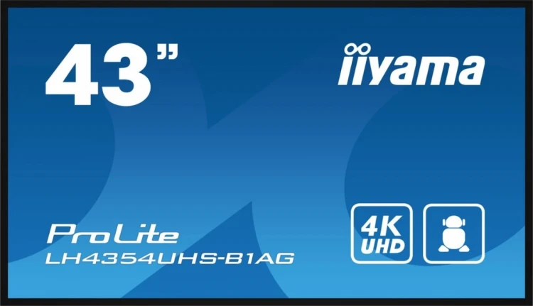 IIYAMA Monitor 43 cale LH4354UHS-B1AG 24/7, IPS, ANDROID.11, 4K, SDM, 2x10W