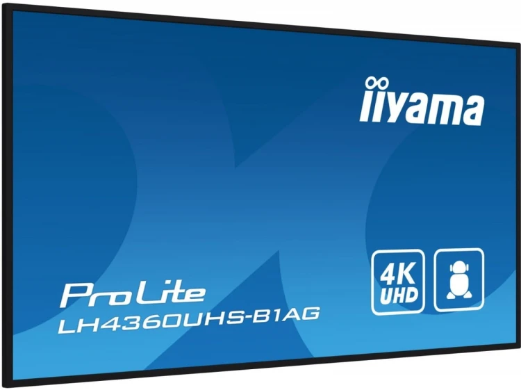 IIYAMA Monitor wielkoformatowy 43 cale LH4360UHS-B1AG matowy 24h/7 500(cd/m2) VA 3840 x 2160 UHD(4K) Android.11 Wifi CMS(iiSignage2)
