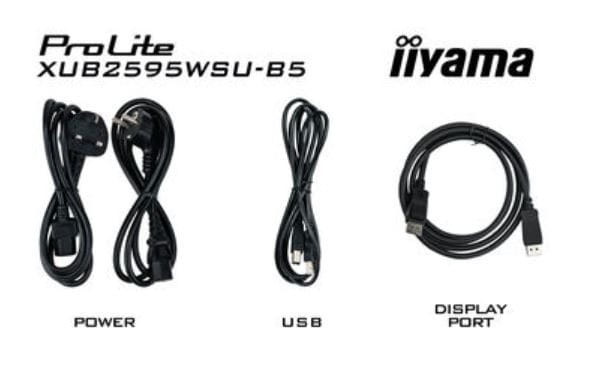 IIYAMA Monitor 25 cali XUB2595WSU-B5 IPS.PIVOT.16:10.USB.DP.HDMI.VGA.2x2W.  300(cd/m2).HAS(150mm)