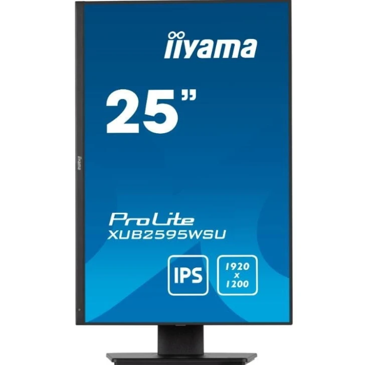 IIYAMA Monitor 25 cali XUB2595WSU-B5 IPS.PIVOT.16:10.USB.DP.HDMI.VGA.2x2W.  300(cd/m2).HAS(150mm)
