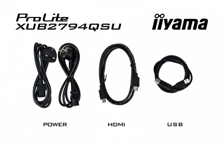 IIYAMA Monitor 27 cali XUB2794QSU-B6 VA,QHD,HDMI,DP,100Hz,HAS(150mm),USB3.2