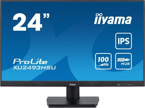 IIYAMA Monitor 23.8 cala  ProLite XU2493HSU-B6 IPS.HDMI.DP.2x2W.USBx2.FHD.SLIM.100Hz