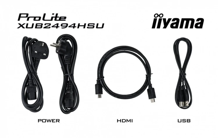 IIYAMA Monitor 23.8 cala XUB2494HSU-B6 VA,FHD,HDMI,DP,100Hz,2xUSB,HAS(150mm)