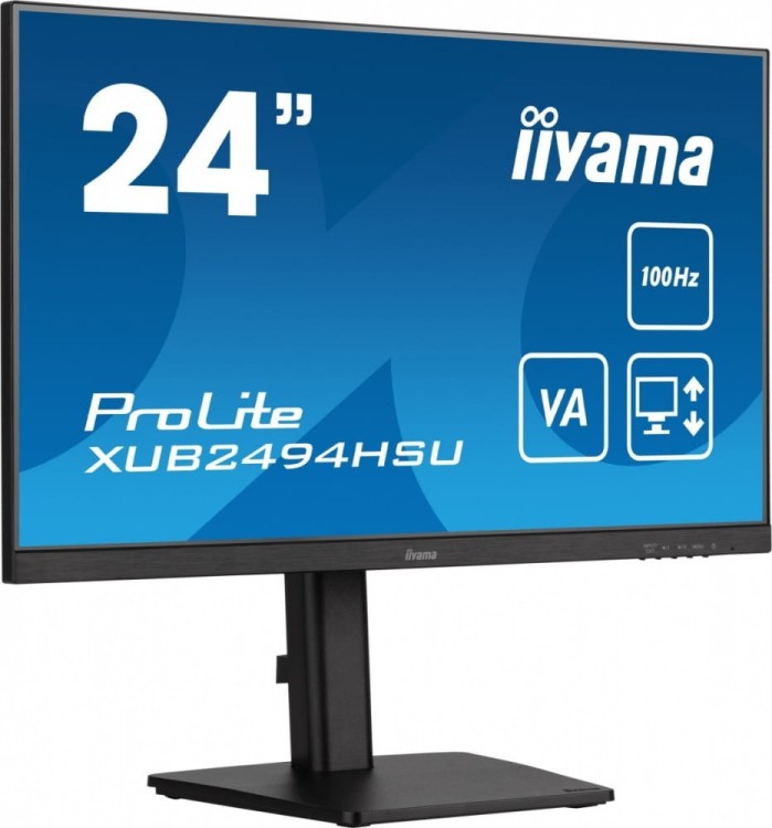 IIYAMA Monitor 23.8 cala XUB2494HSU-B6 VA,FHD,HDMI,DP,100Hz,2xUSB,HAS(150mm)