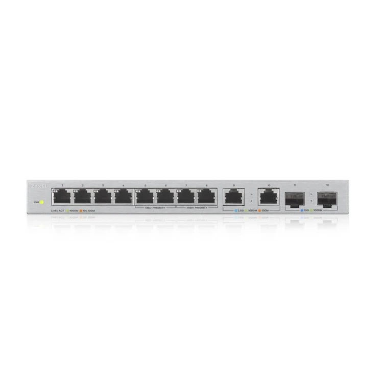 Zyxel Przełącznik 12-Port Gigabit Unmanaged Switch with 8-Port 1G +                        2-Port 2.5G + 2-Port SFP+ XGS1010-12-ZZ0102F
