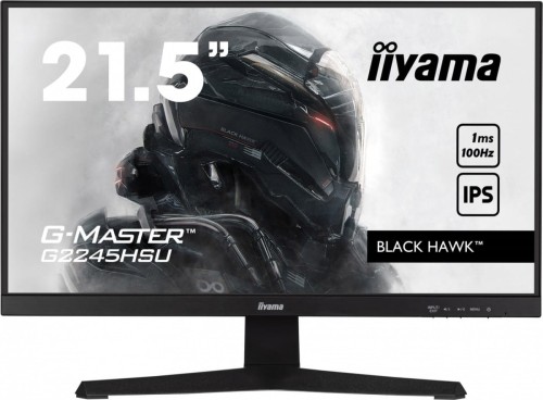 IIYAMA Monitor 22 cale G2245HSU-B1 IPS,FHD,100Hz,1ms,2xUSB,HDMI,DP,2x2W,  FreeSync