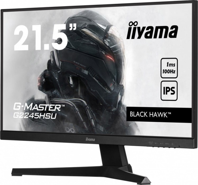 IIYAMA Monitor 22 cale G2245HSU-B1 IPS,FHD,100Hz,1ms,2xUSB,HDMI,DP,2x2W,  FreeSync