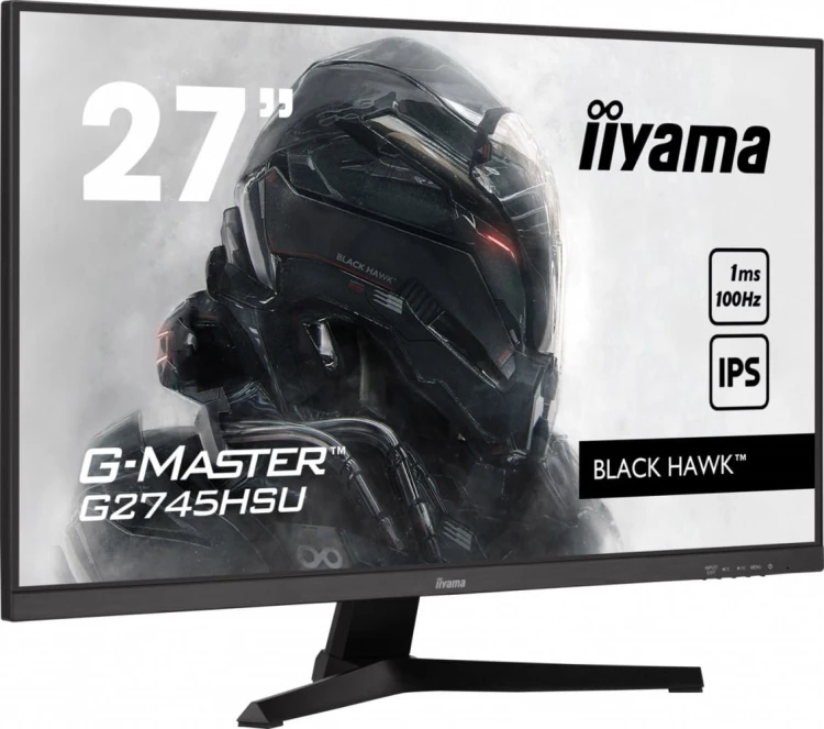 IIYAMA Monitor 27 cali G-Master GB2745HSU-B1 IPS,FHD,100Hz,1ms,2xUSB,HDMI,DP,2x2W,   FreeSync,HAS(150mm)