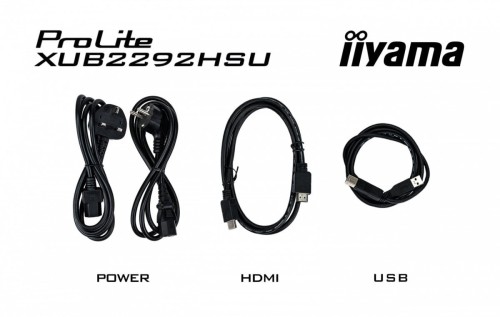 IIYAMA Monitor 21.5 cala XUB2292HSU-B6 IPS,100Hz,FreeSync,PIVOT,0.4ms,HDMI,  DP,4xUSB(3.2),2x2W,HAS(150mm)