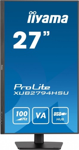 IIYAMA Monitor 27 cali ProLite XUB2794HSU-B6 VA,FHD,100HZ,4000:1,1MS,HDMI,DP,2xUSB,  FreeSync,2x2W,HAS(150mm),PIVOT