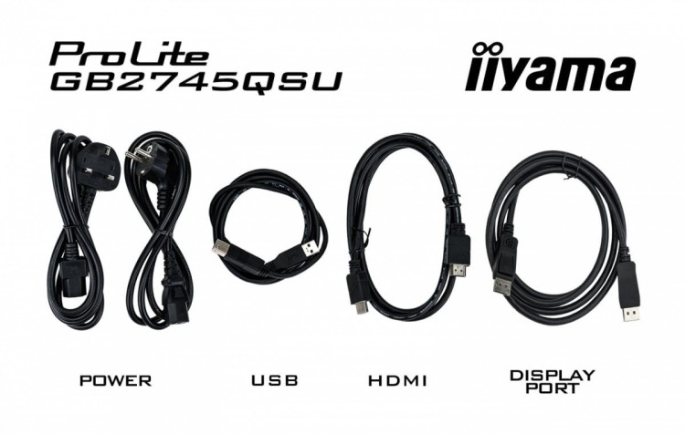 IIYAMA Monitor 27 cali G-Master GB2745QSU-B1 IPS,QHD,100Hz,1ms,2xUSB,2x2W,FreeSync,  HAS(150mm)